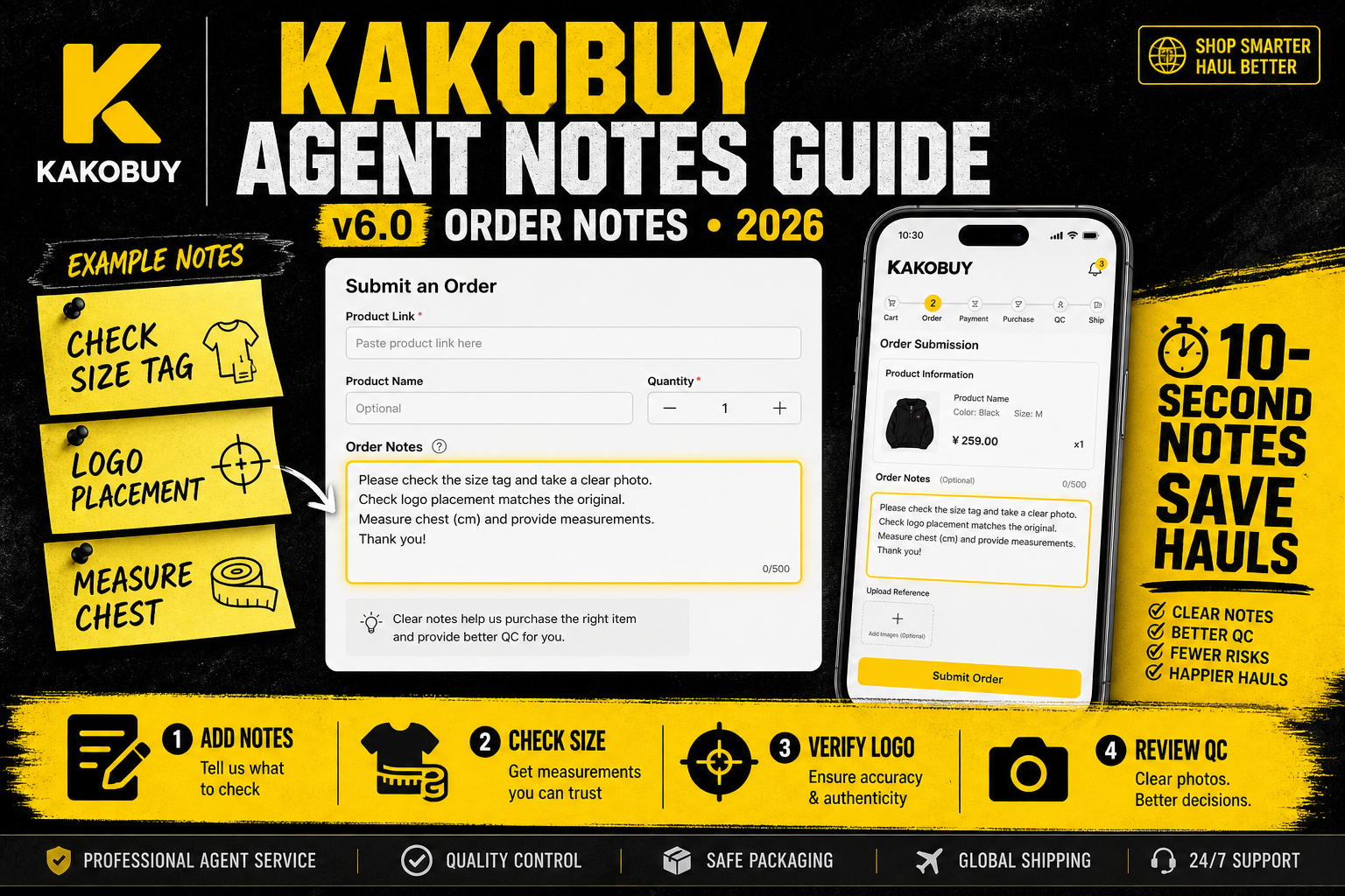 Kakobuy Agent Notes Guide: What to Write Before Checkout (2026)