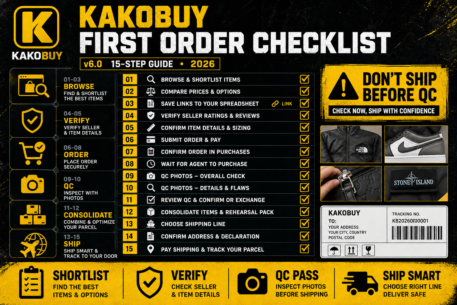 Kakobuy First Order Checklist: 15 Steps Before You Ship (2026)